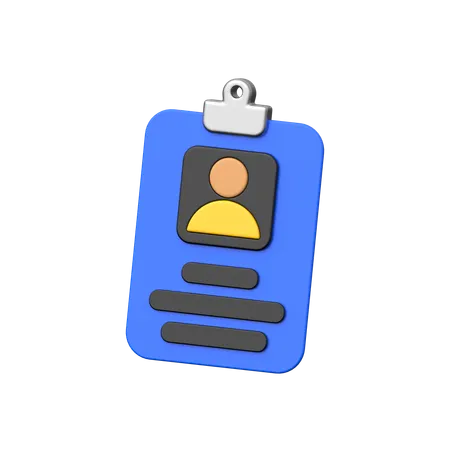 Employee Card  3D Icon