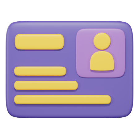 Employee Card  3D Icon