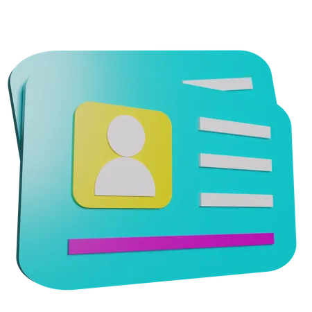 Employee Card 3D Icon