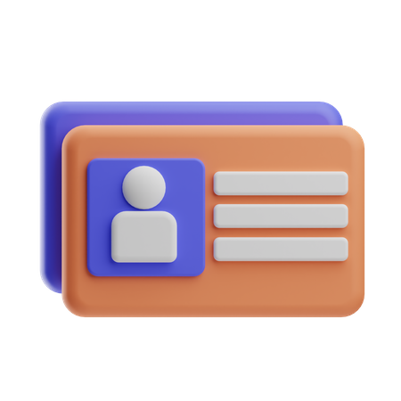 Employee Card 3D Icon