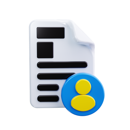 Employee Cv  3D Icon