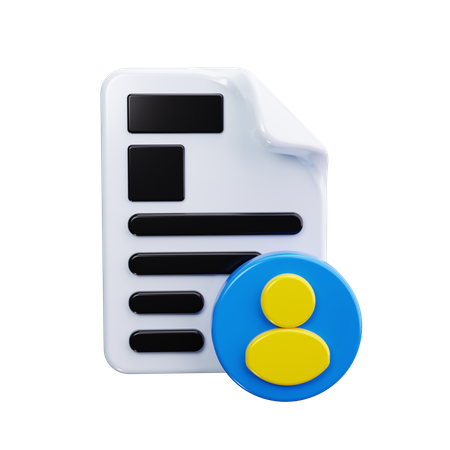 Employee Cv  3D Icon