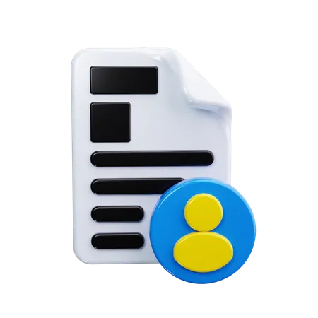 Employee Cv  3D Icon
