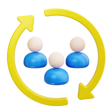 Employee Cycle  3D Icon