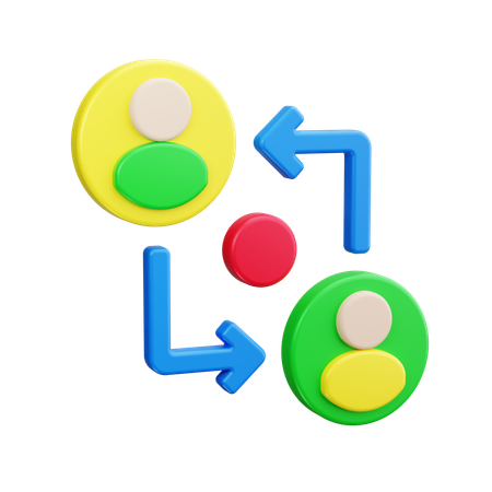 従業員交換  3D Icon