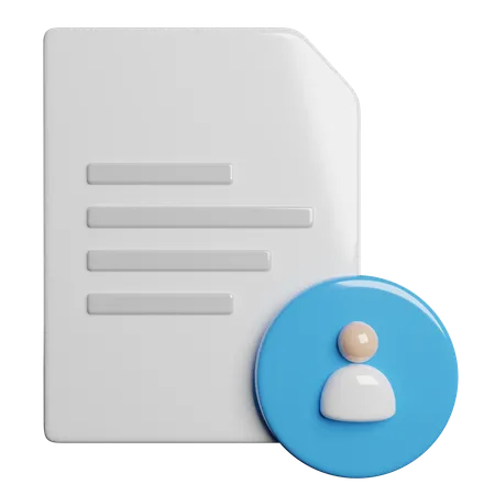 Employee File  3D Icon