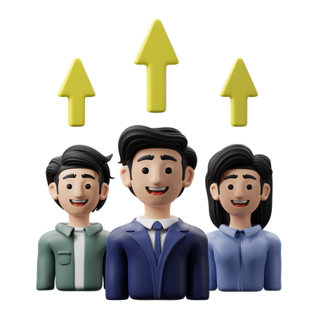 Employee Growth  3D Icon
