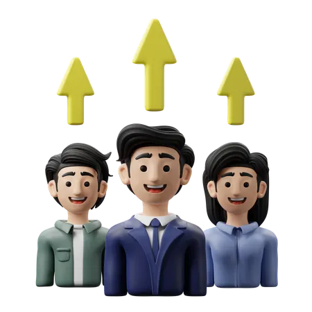 Employee Growth  3D Icon