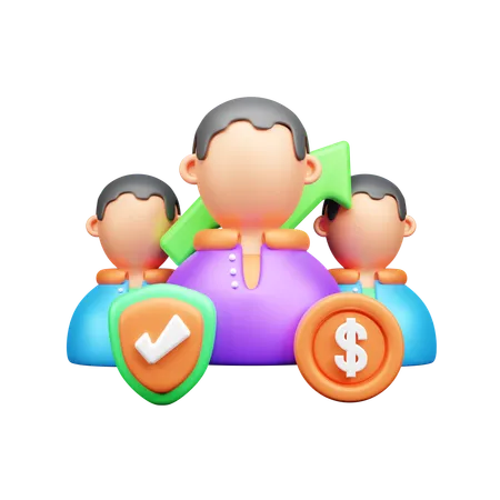 Employee Growth  3D Icon