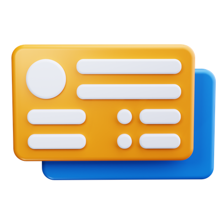 従業員ID  3D Icon