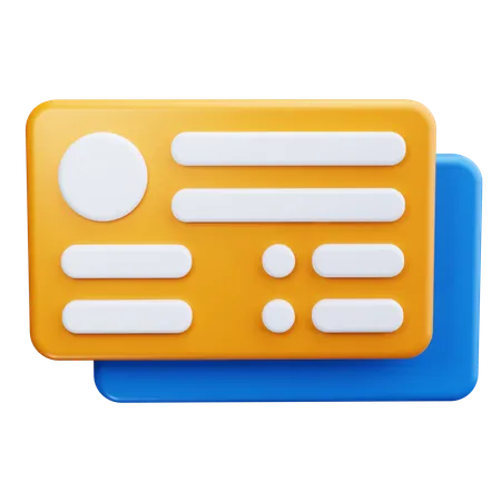 従業員ID  3D Icon