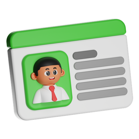 EMPLOYEE ID  3D Icon