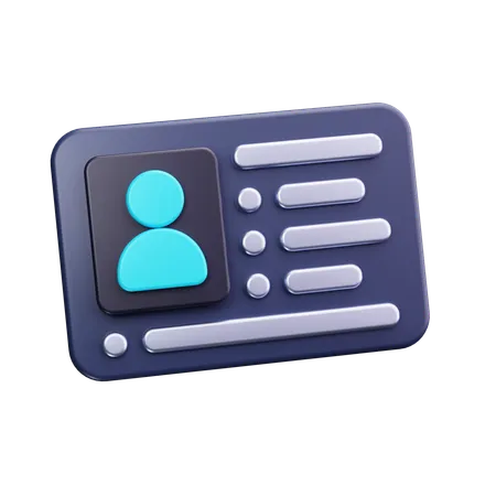 Employee id  3D Icon