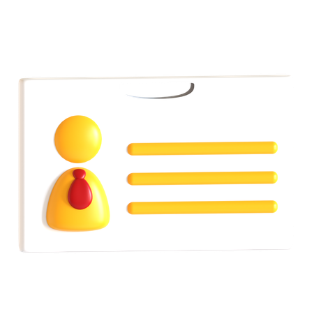 Employee Id  3D Icon