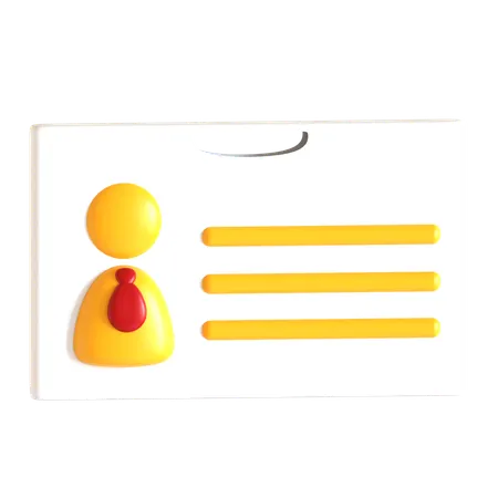 Employee Id  3D Icon