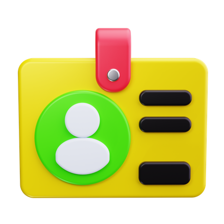 Employee Id  3D Icon