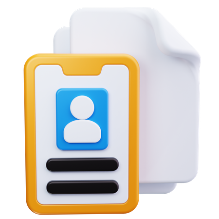 Employee Id  3D Icon