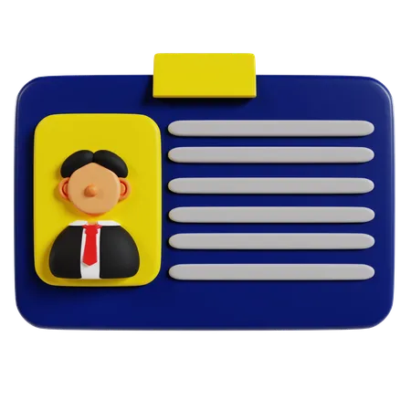 Employee ID card  3D Icon