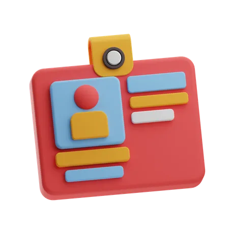 Employee Id Card  3D Icon