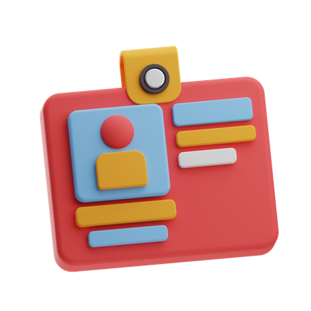 Employee Id Card  3D Icon