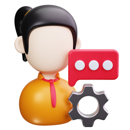 従業員管理  3D Icon