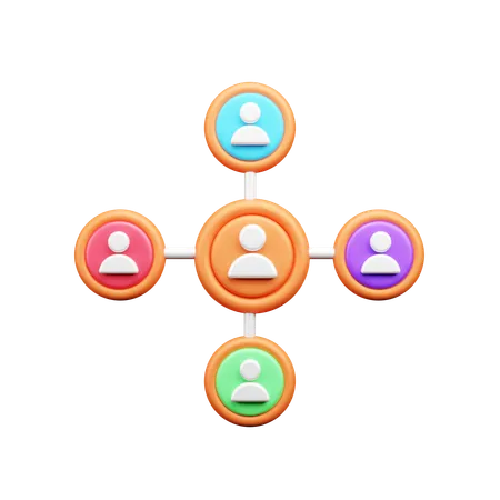 Employee Network  3D Icon