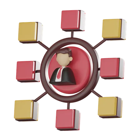 Employee Network  3D Icon