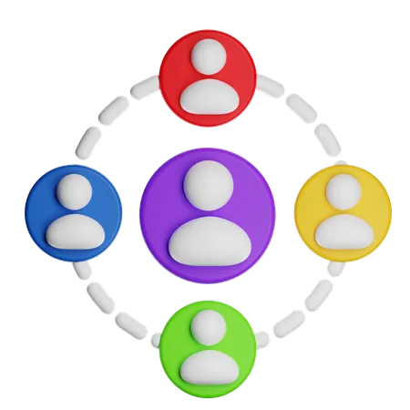 Employee Network  3D Icon