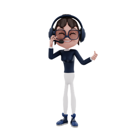 Employée parlant avec un client de garde  3D Icon