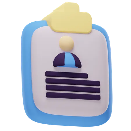 Employee Profile  3D Icon