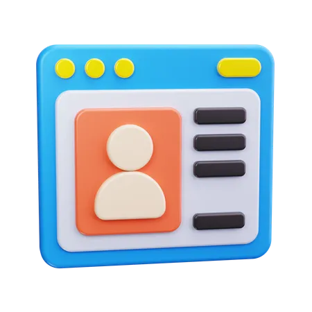 Employee profile  3D Icon