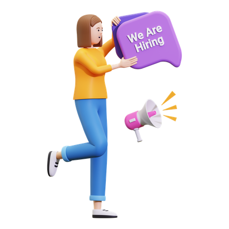 Employee Recruitment Announcement  3D Icon