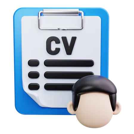 Employee Resume  3D Icon