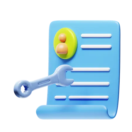 Employee Resume  3D Icon