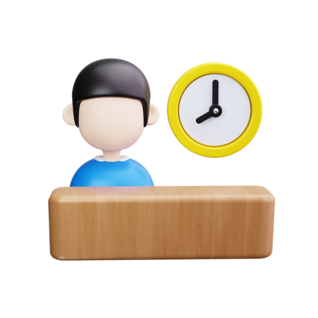 Employee time  3D Icon