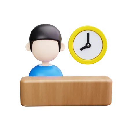 Employee time  3D Icon