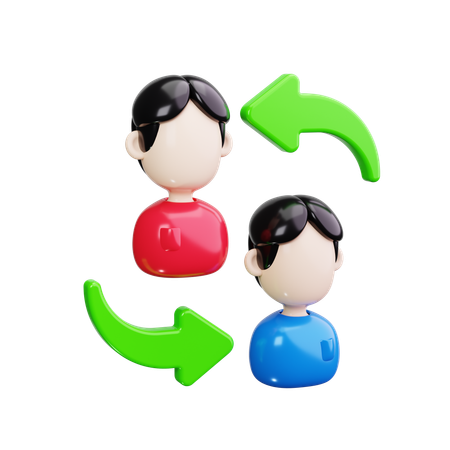 Employee Transfer  3D Icon