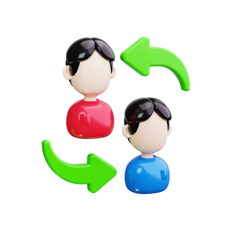Employee Transfer  3D Icon