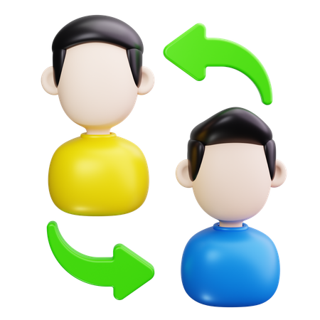 Employee Transfer  3D Icon