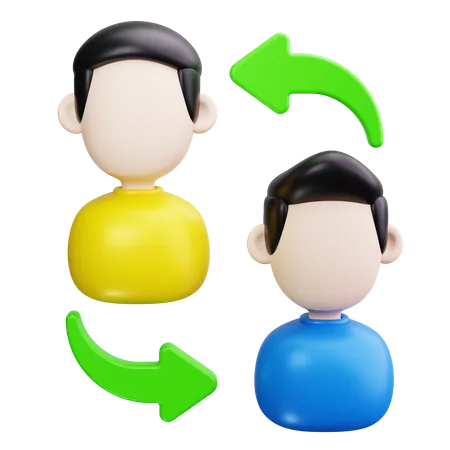 Employee Transfer  3D Icon