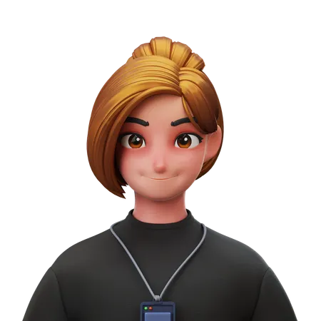 Employee Woman  3D Icon