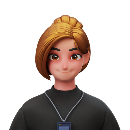 Employee Woman  3D Illustration