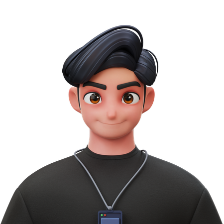 Employee Young Man  3D Icon
