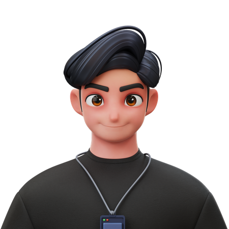 Employee Young Man  3D Illustration