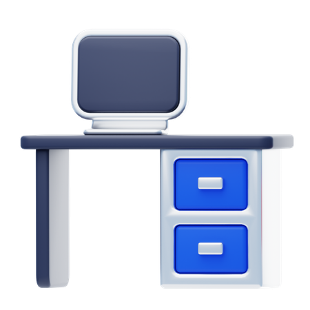 Employees Workplace  3D Icon