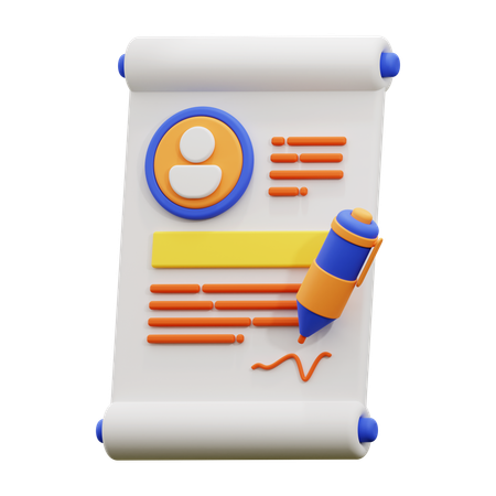Employment contract  3D Icon