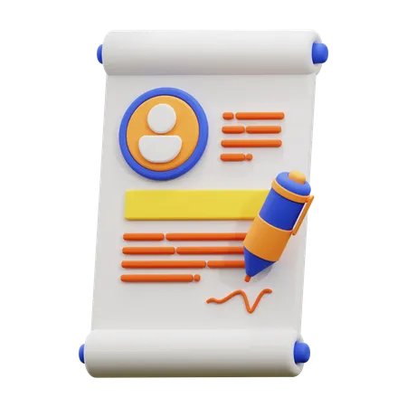 Employment contract  3D Icon