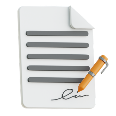 Employment Contract  3D Icon