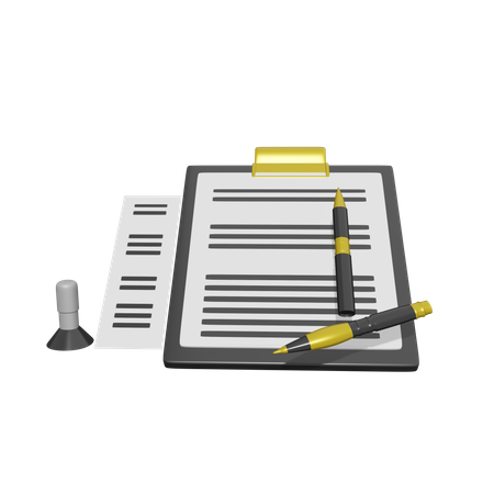 Employment Contract  3D Icon