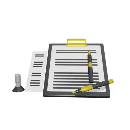 Employment Contract  3D Icon